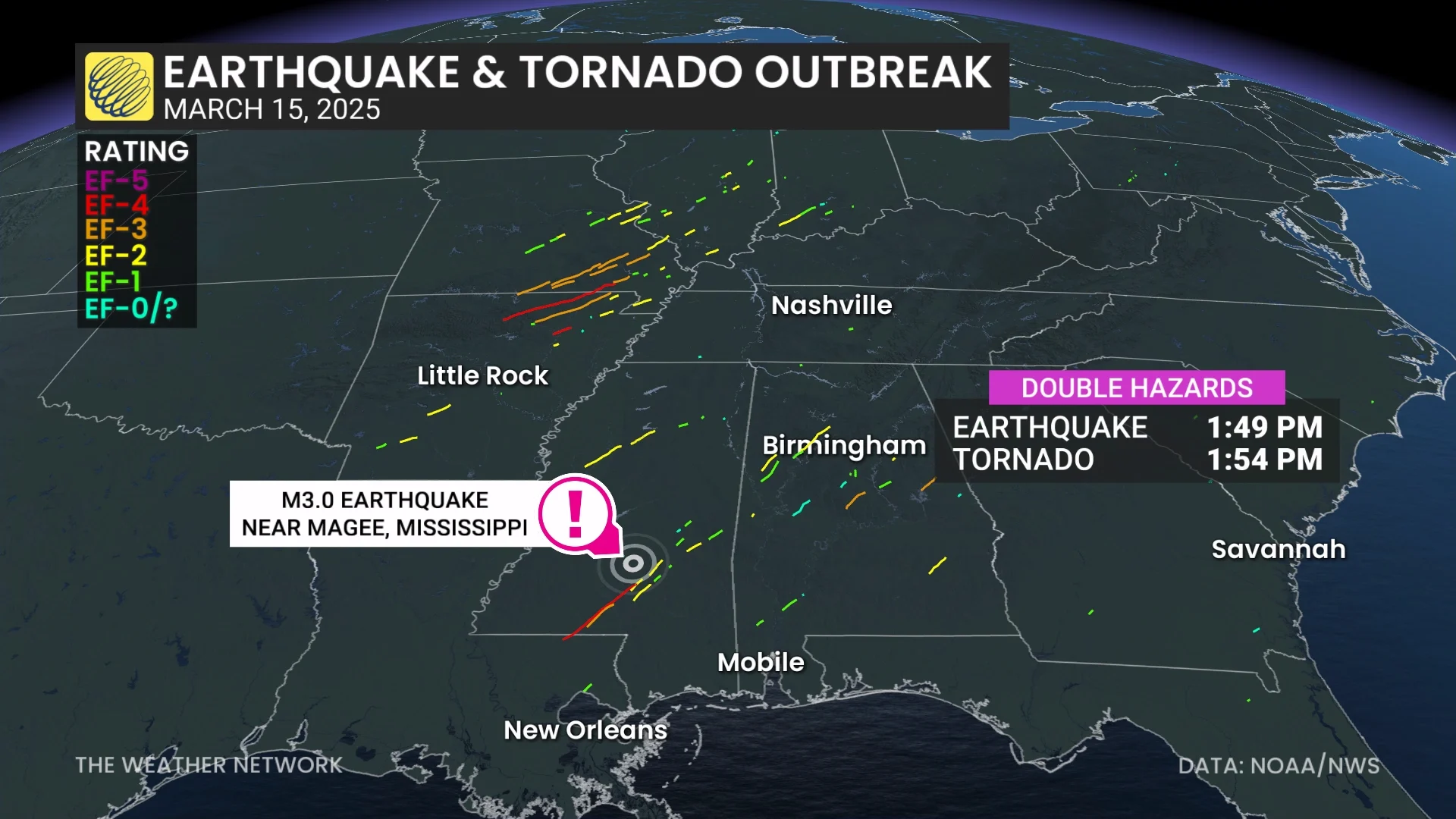 March 15 2025 Tornadoes Earthquake