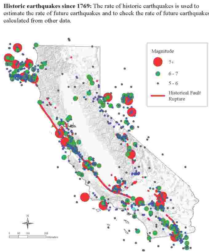 historic california quakes CA dept of Conservation