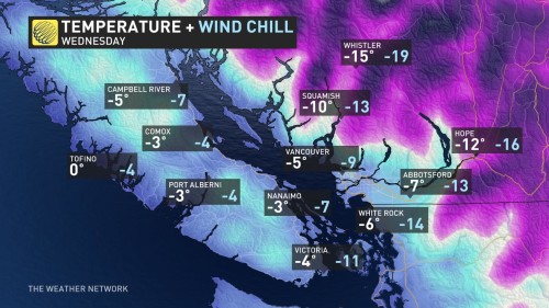 Vancouver weather: Arctic air to bring city into deep freeze