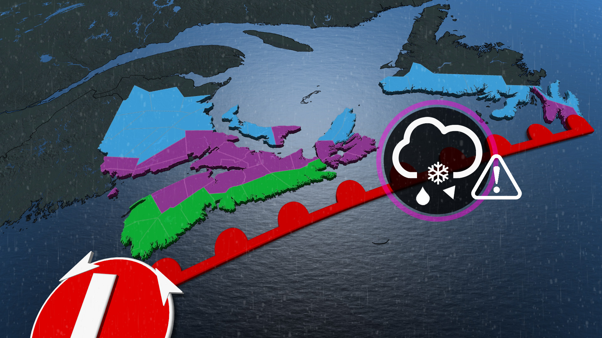 Active storm track to give Atlantic Canada rain, snow and wintry cocktail