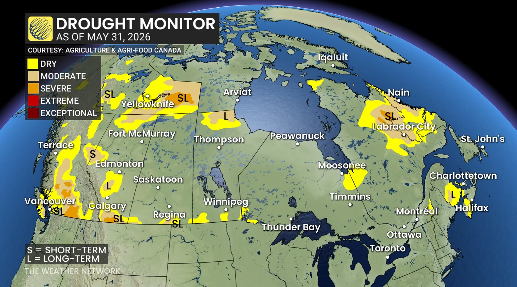 Canada Drought Monitor May 31 2026