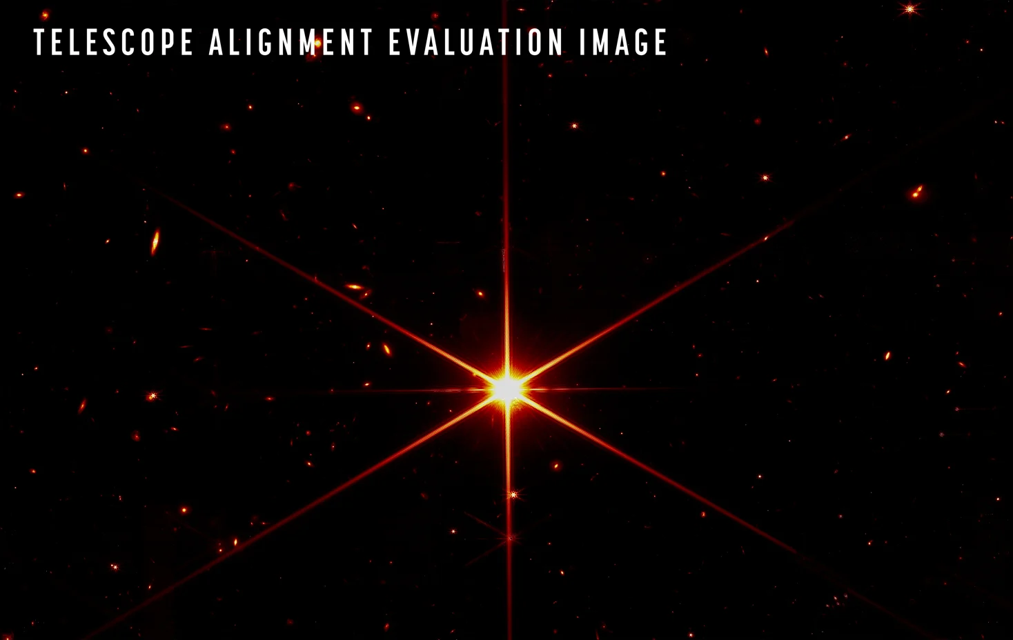 JWST telescope alignment evaluation image labelled NASA STScI