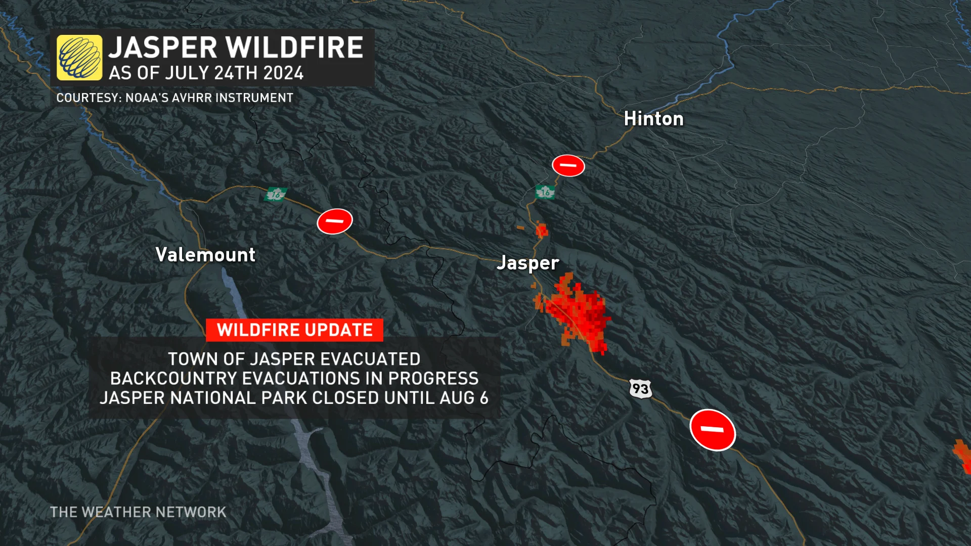 July 24, 2024: Alberta wildfires update - Jasper National Park