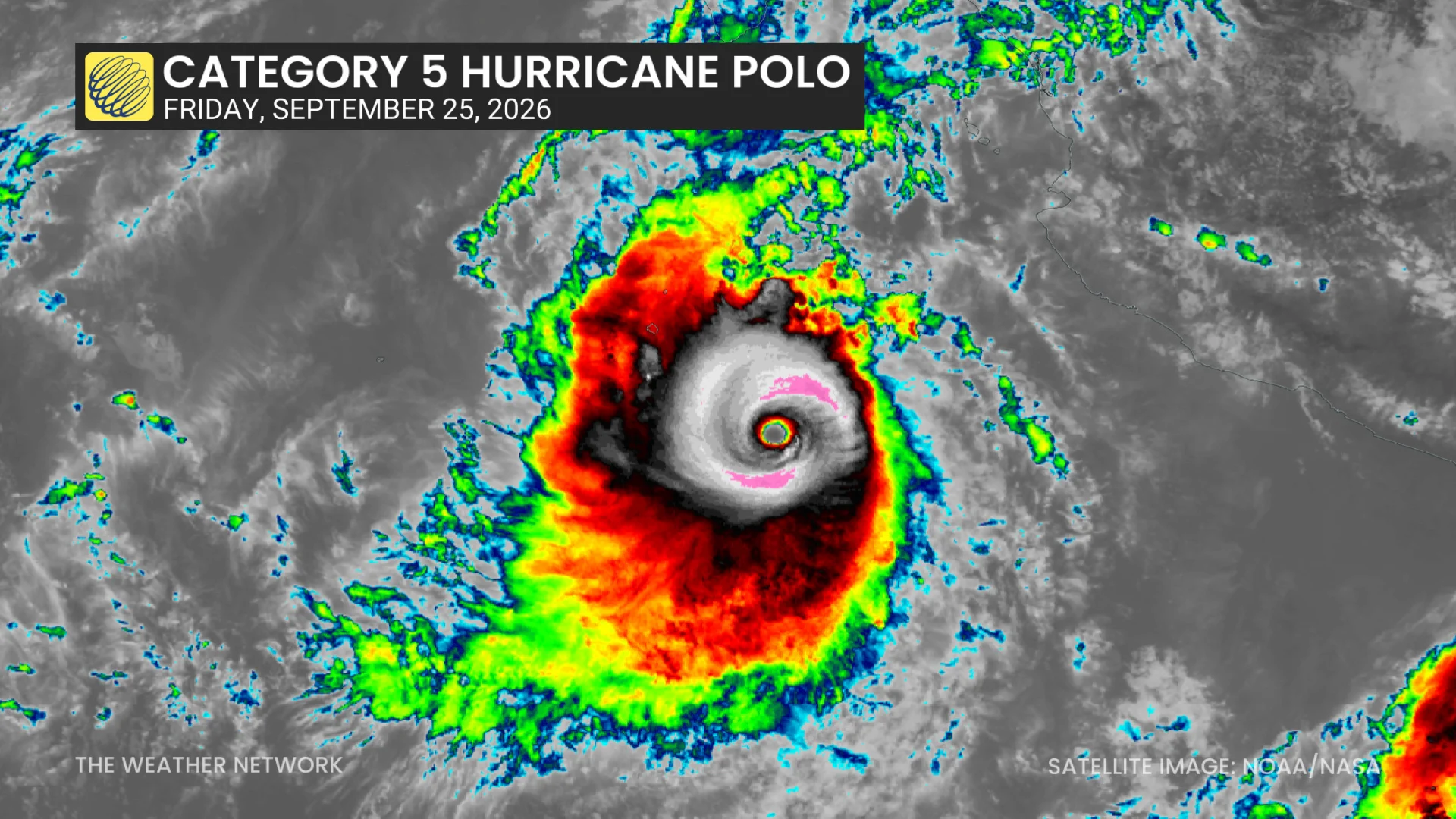 Hurricane Polo Satellite September 25 2026