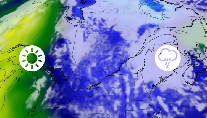 Le Québec pris dans un étau et scindé en deux