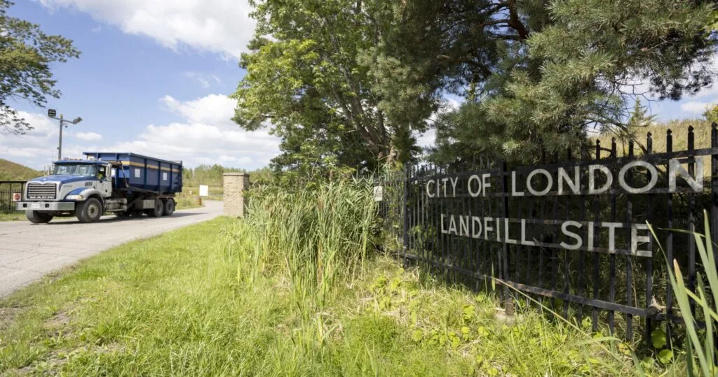 London W12a landfill site entrance (City of London)