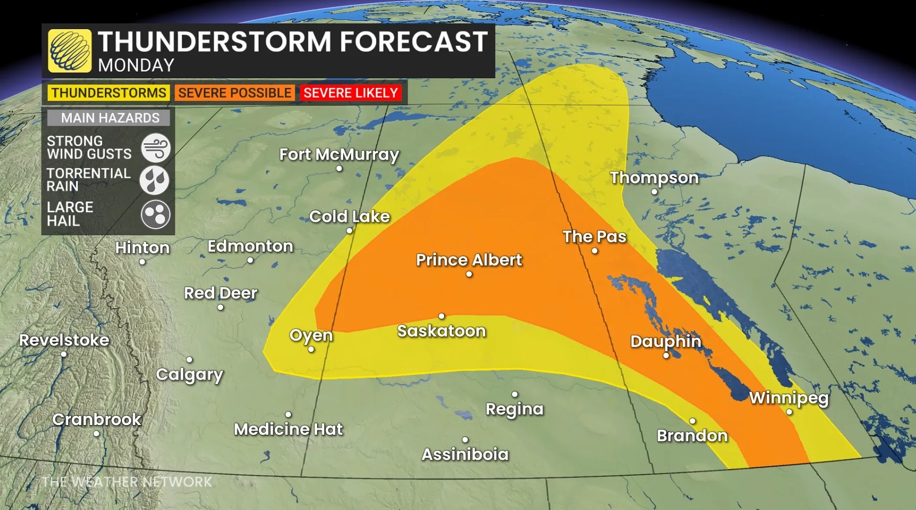 Baron - Prairie thunderstorm threat Monday - June 1