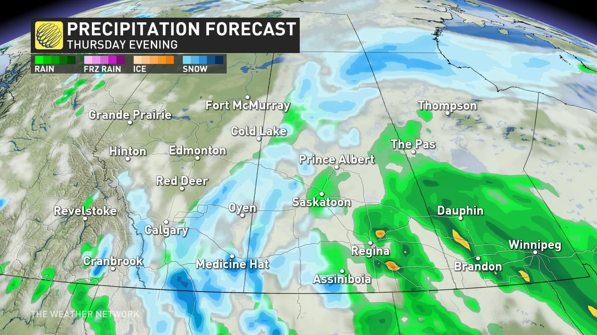 Baron_Precipitation timing Prairies_Thursday evening_May 1