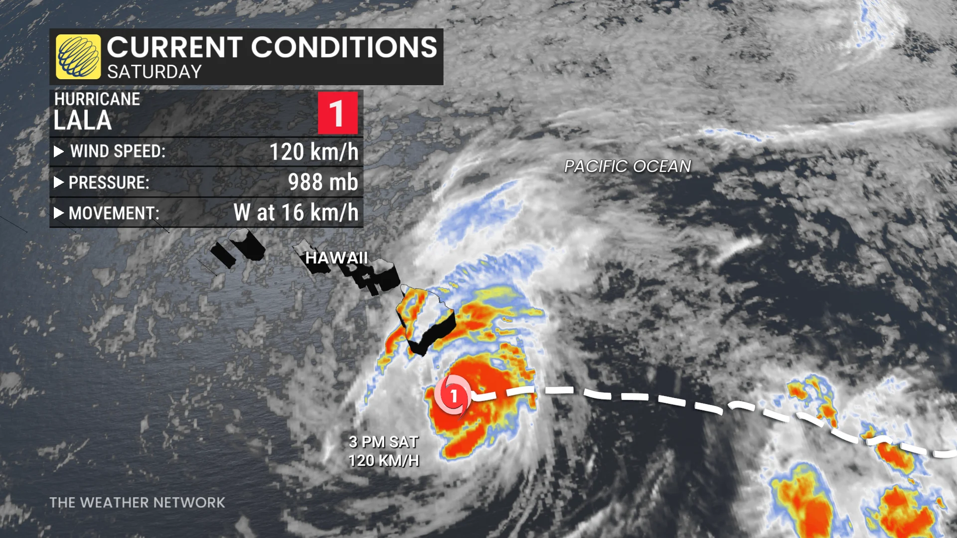 Hurricane Lala August 15 2026