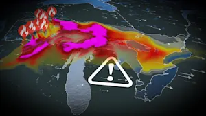 Thick wildfire smoke will continue to create poor air quality on Wednesday
