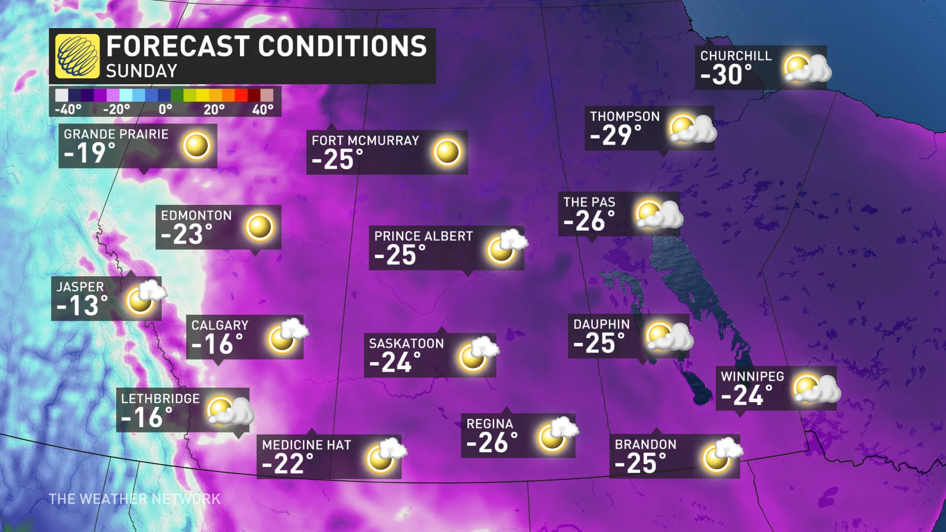 Baron - Prairie Sunday temperatures - Jan15