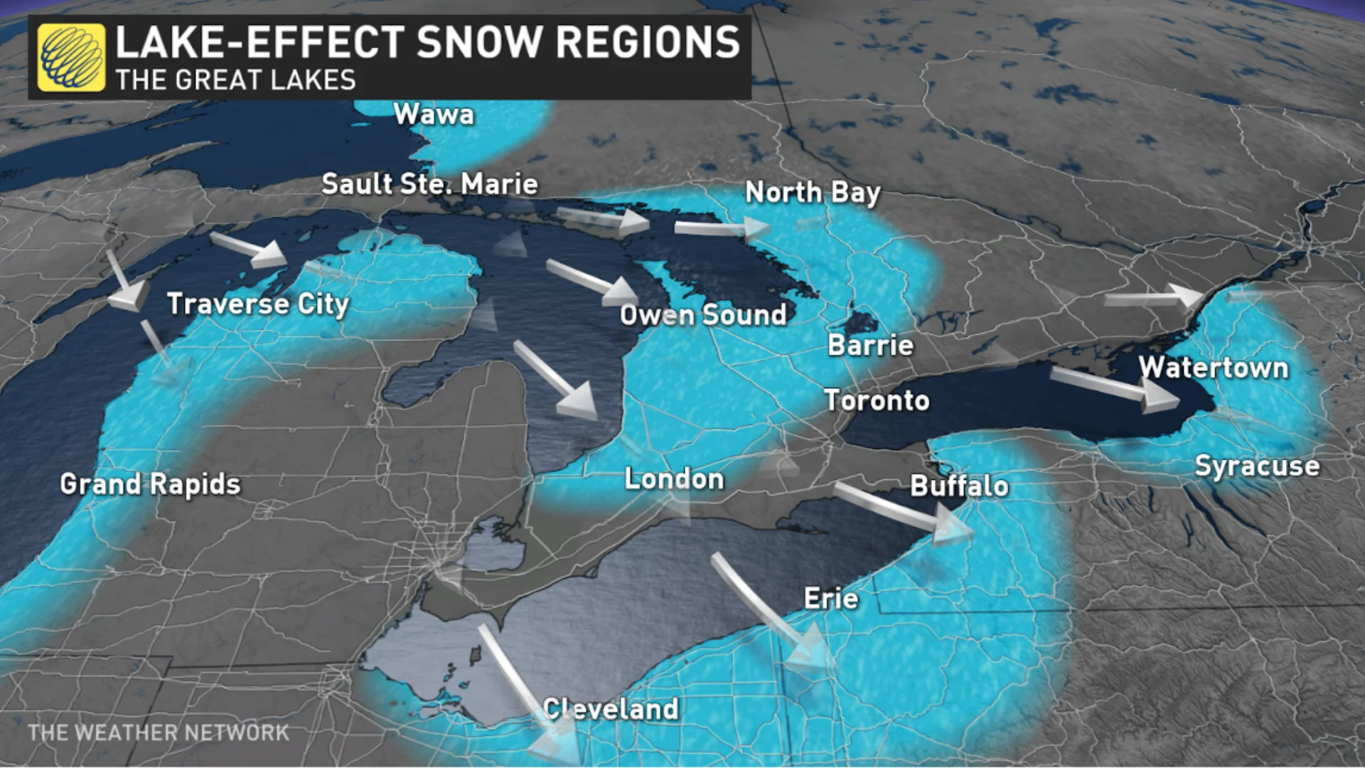 Graphic - lake-effect snow-prone areas