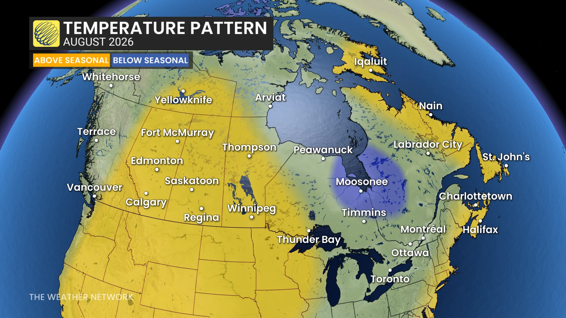August 2026 Outlook Temperature Pattern
