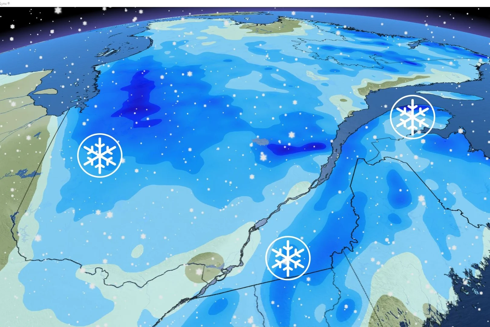 La neige se déplace vers le sud