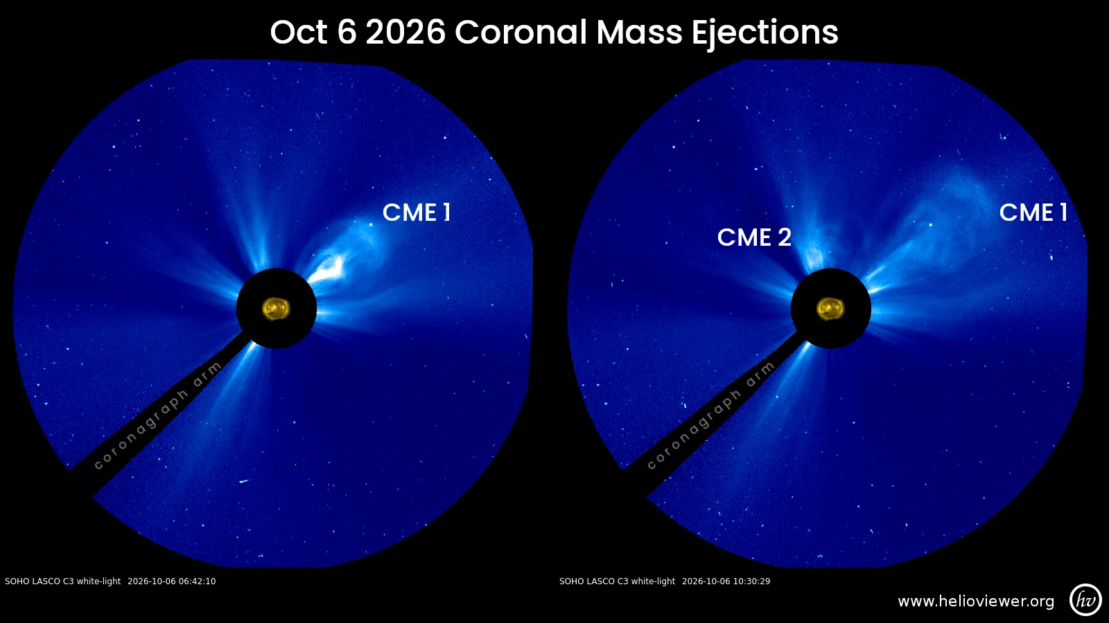Oct 6 2026 - CMEs - LASCO C3 - SOHO