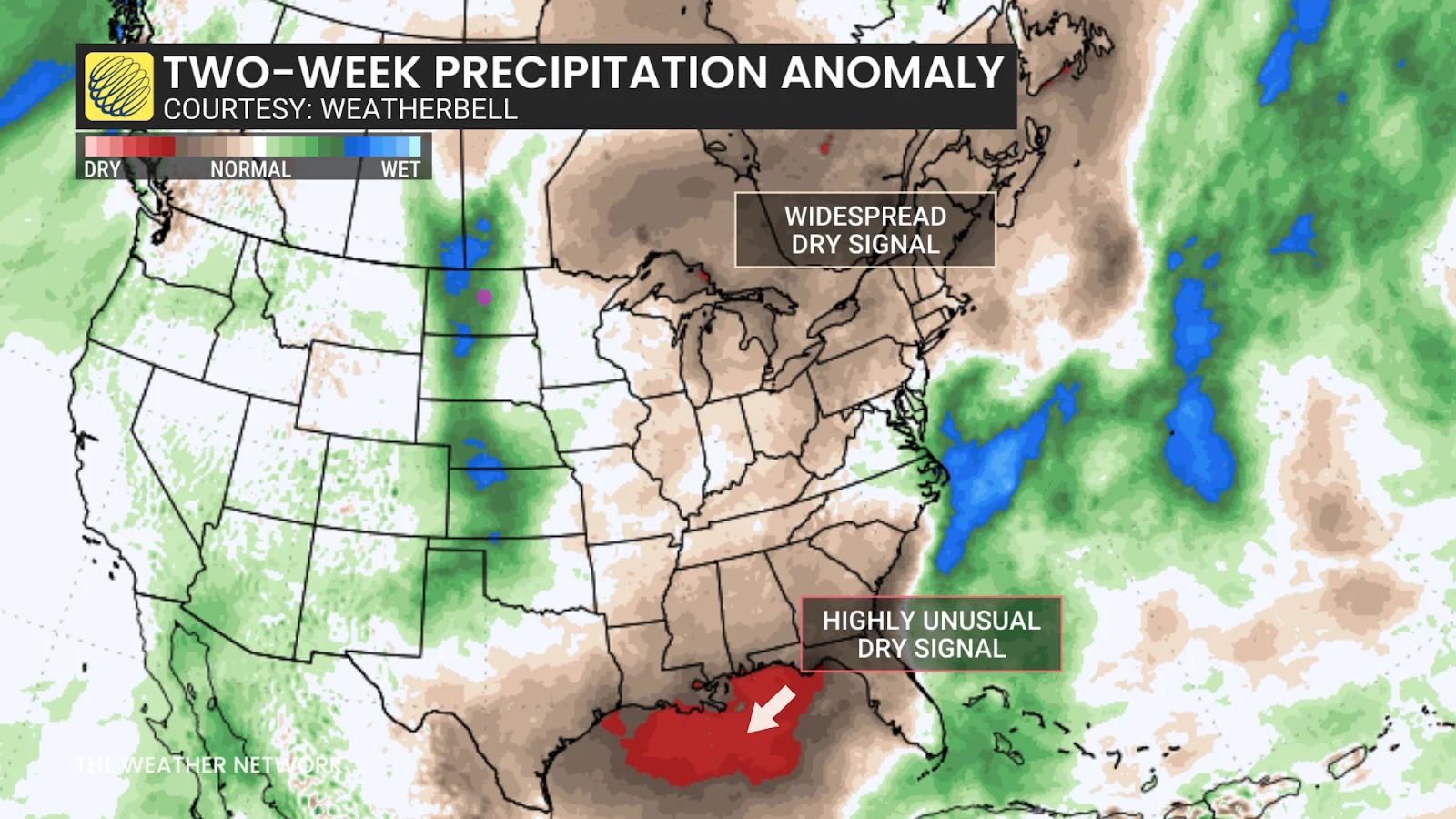 North America Dry Anomaly