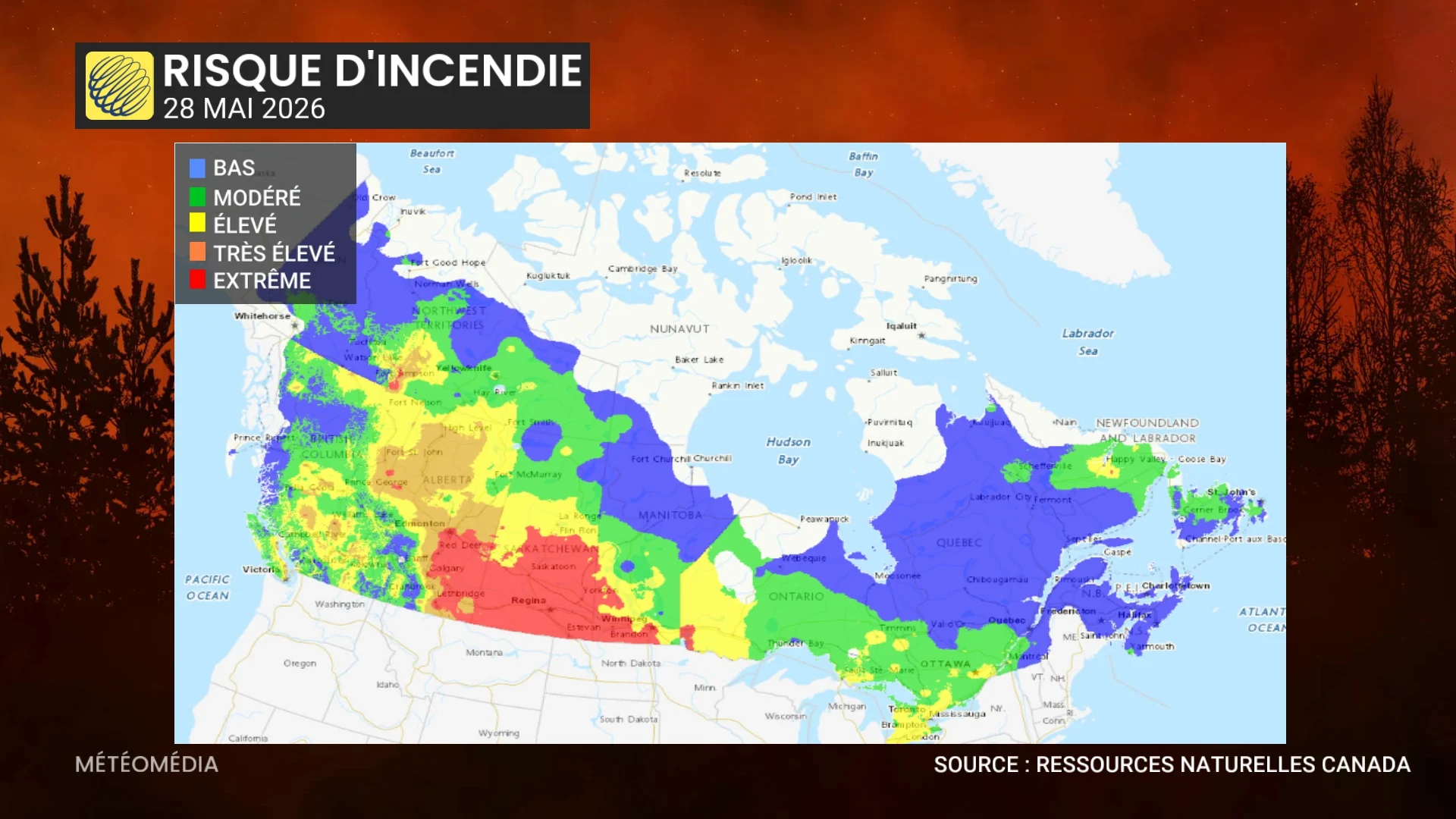 Une ceinture de feu risque de générer des orages violents… et des feux