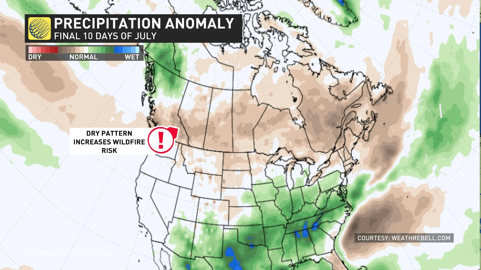 Weather Bell - July 2024 precipitation anomoly