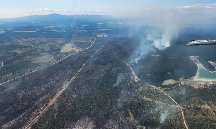 CBC - Wait Creek fire on Aug.3 - BC Wildfire Service