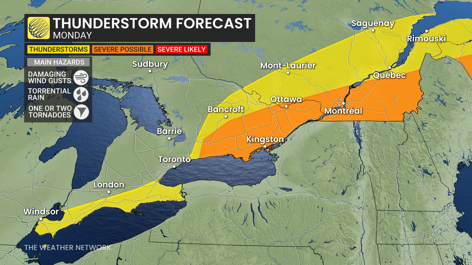 Severe storm threat hits Ontario and Quebec, with risk of tornadoes ...