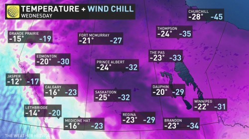 Extreme cold warning for Calgary, with lows possibly reaching -38