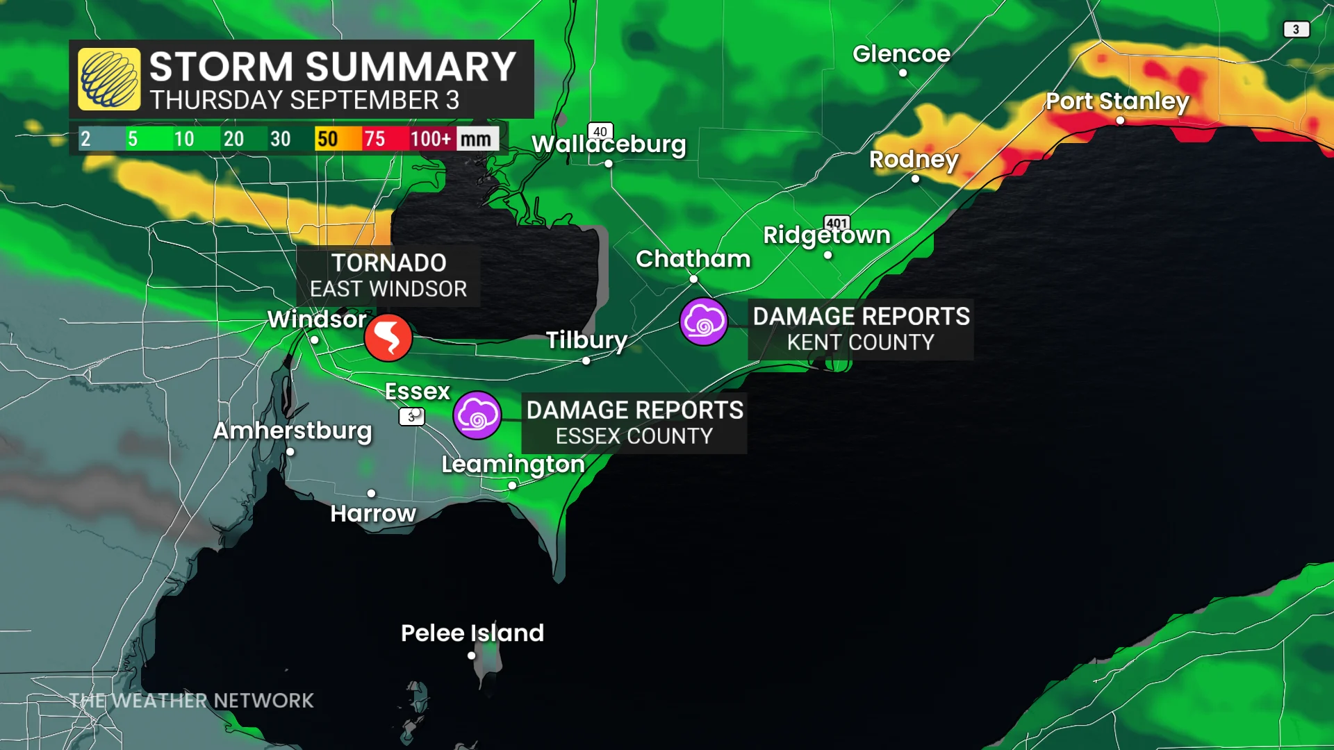 Tornado confirmed in Windsor, McGregor, southwestern Ontario during Sept. 3, 2026, storms