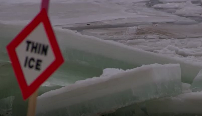 Six cars belonging to anglers fall through icy lake The Weather