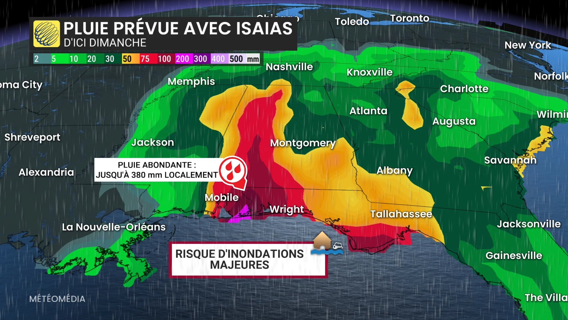 300+ mm de pluie : le premier ouragan majeur pourrait frapper d’ici samedi