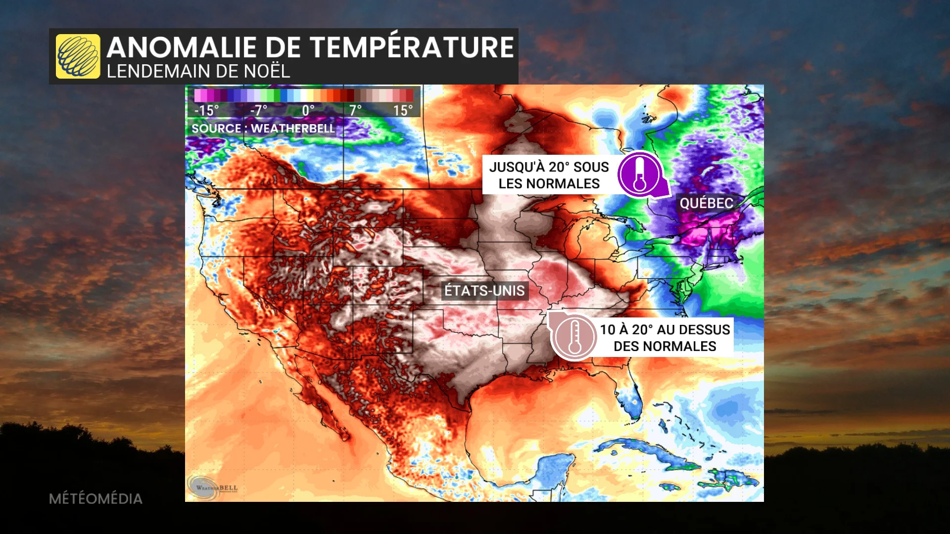 40 degrés d’écart entre ces régions : le Québec à un de ces extrêmes