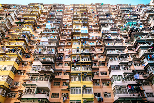 Mass Housing Building - Architecture of Government Project in Hong Kong outlet (Digital Color Print)