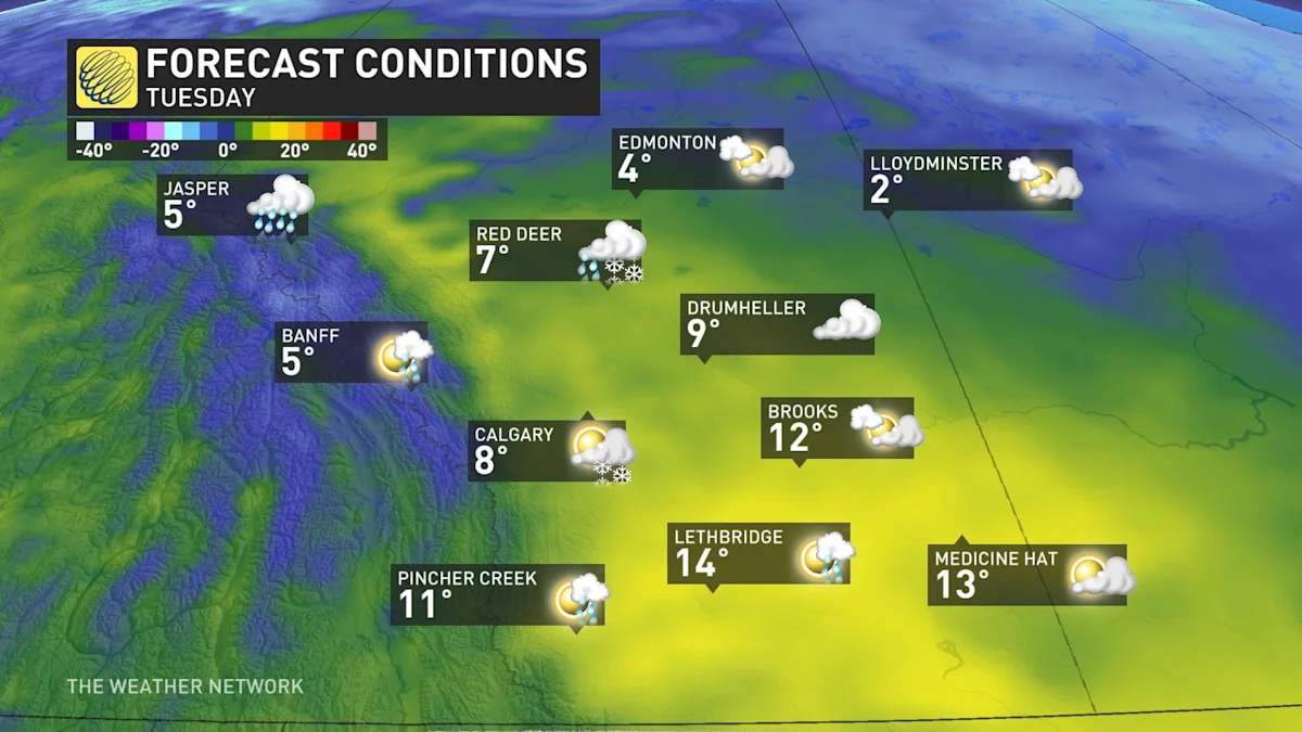Warm winds blowing over Alberta to offer a brief reprieve from winter
