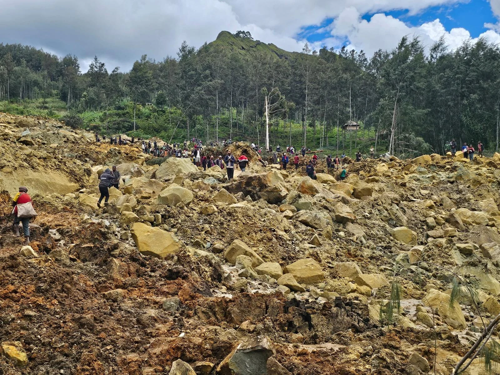 REUTERS: View of the damage after a landslide in Maip Mulitaka, Enga province, Papua New Guinea May 24, 2024 in this obtained image. Emmanuel Eralia via REUTERS