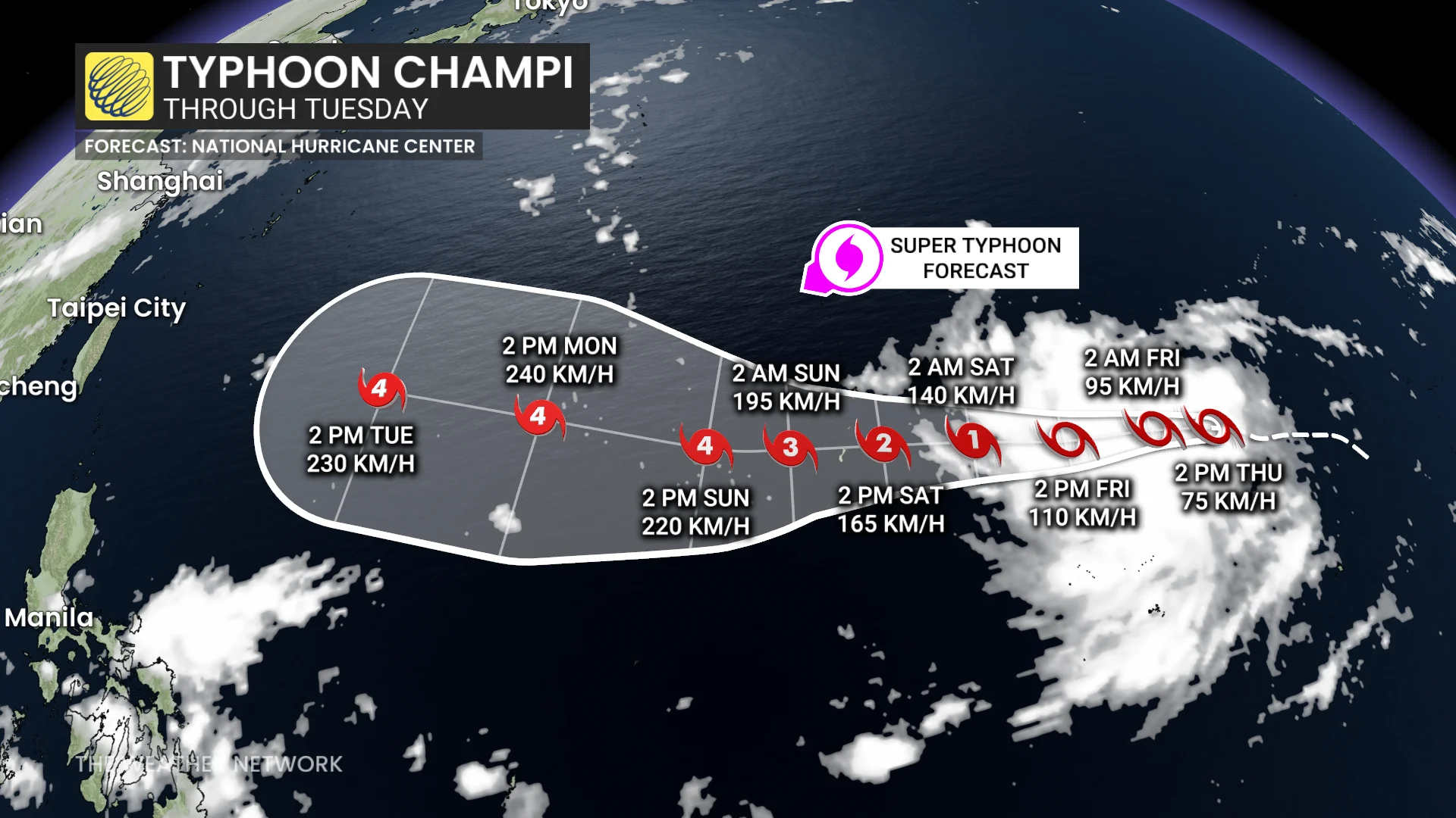 Typhoon Champi through Tuesday