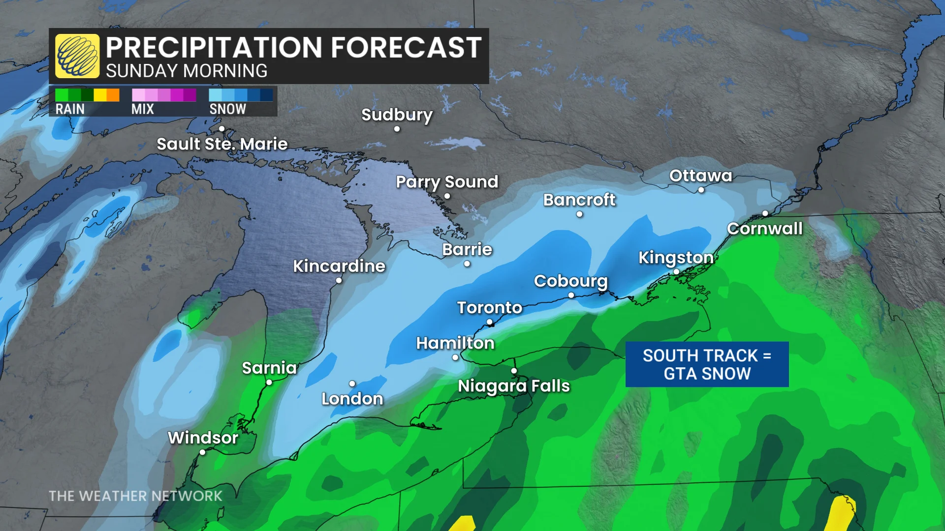 Closely watching a snow threat in southern Ontario Sunday - The Weather ...