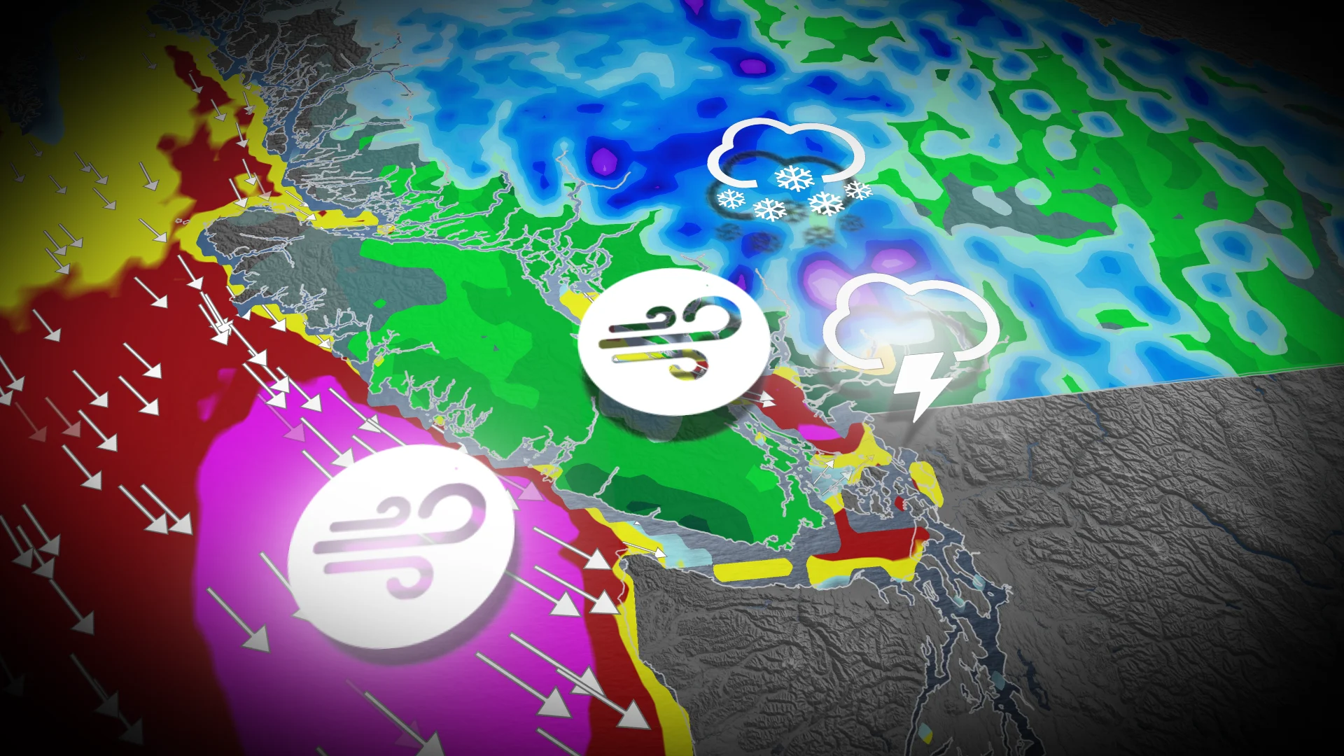 B.C. will soon be on a weather ride as a punchy system brings heavy rain, alpine snow, strong winds and a thunderstorm risk! Details, here 