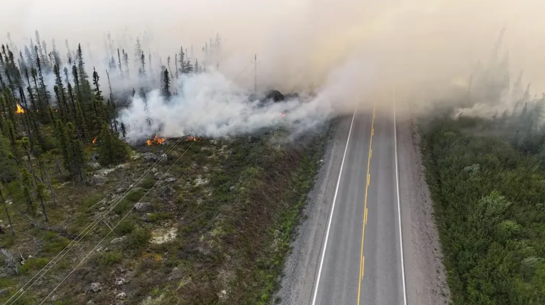 CBC: There are seven fires burning in Labrador, six of them listed as out of control. (Submitted by Tryone Ball)
