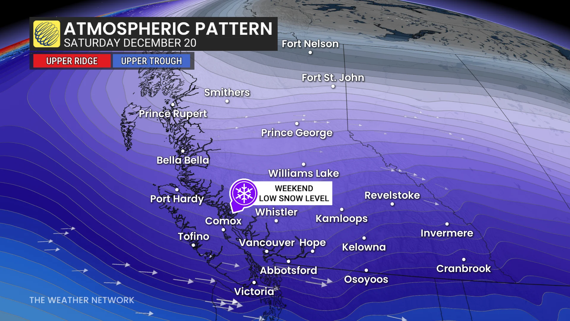 Baron - BC atmospheric pattern Saturday - Dec 16