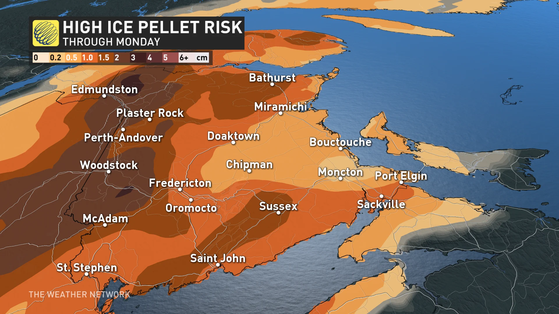 New Brunswick ice pellets