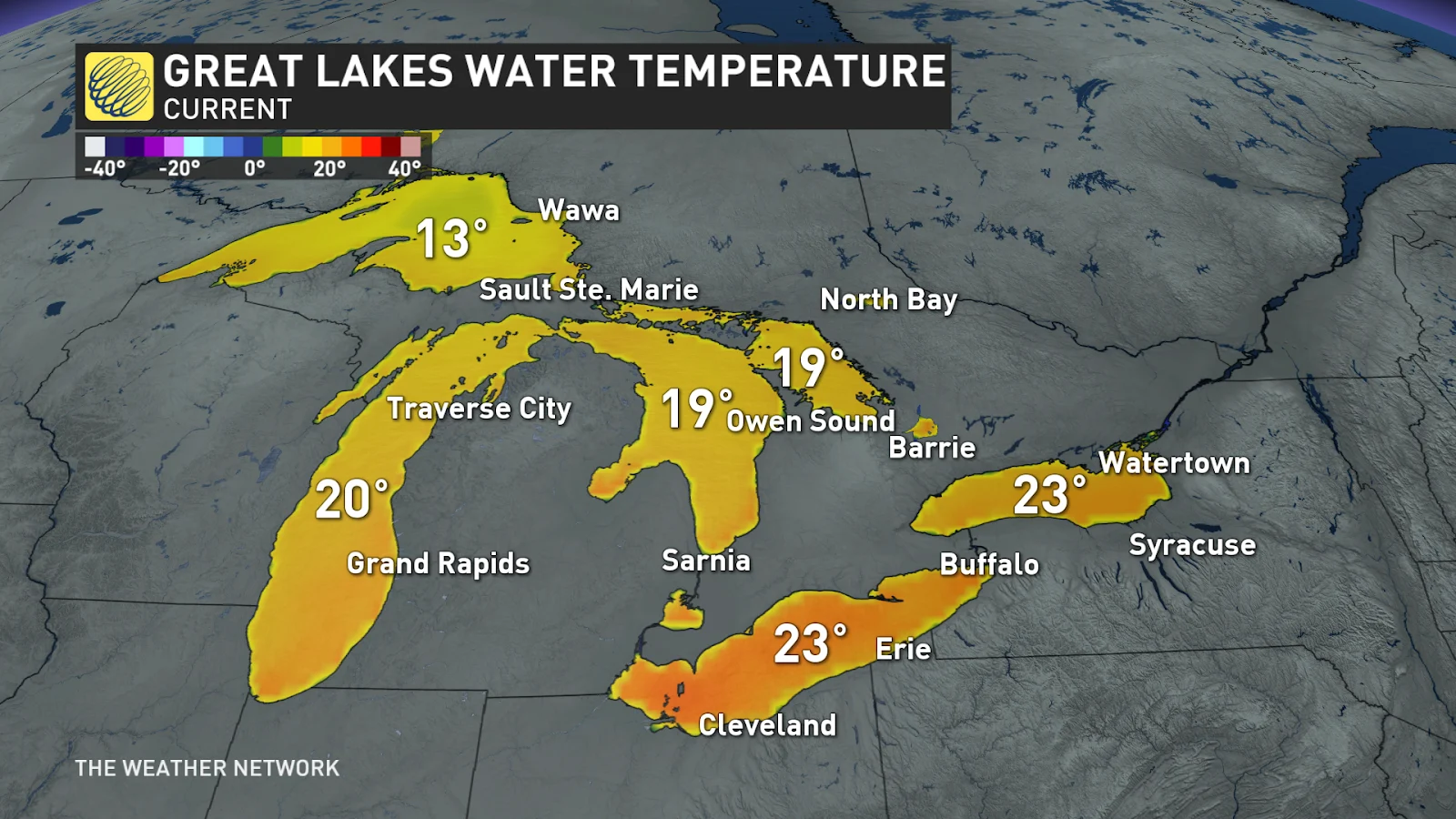 Great Lakes Water Temperatures July 19 2024