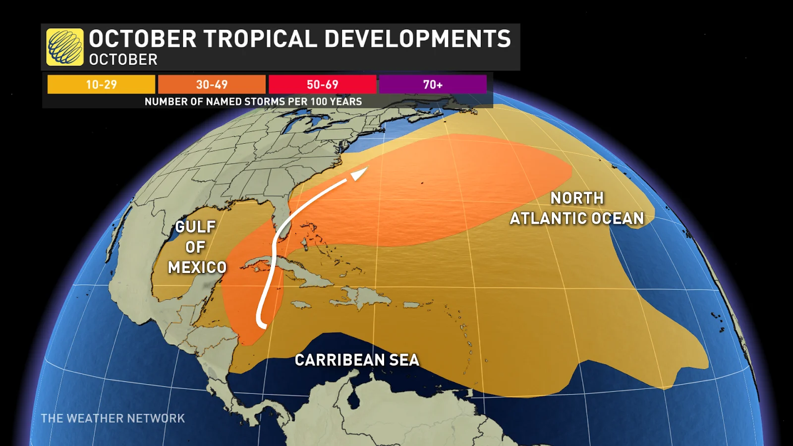 October Atlantic Tropical Development