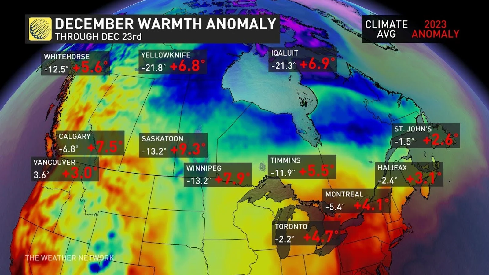 December 2023 Warmth Anomaly