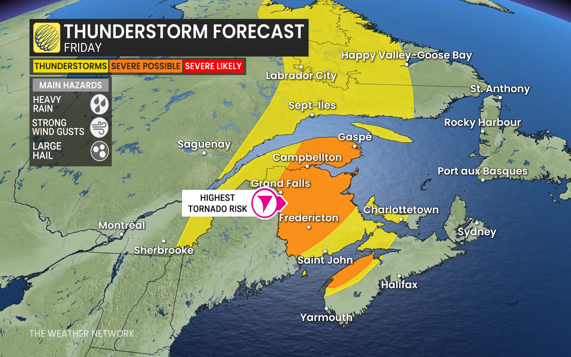 Maritimes Friday storm risk - Aug. 28, 2026