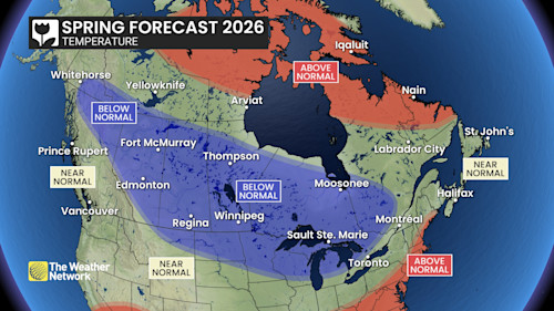 Canada S 2026 Spring Forecast The Weather Network Baron NAT Temp SpringFX 2026 