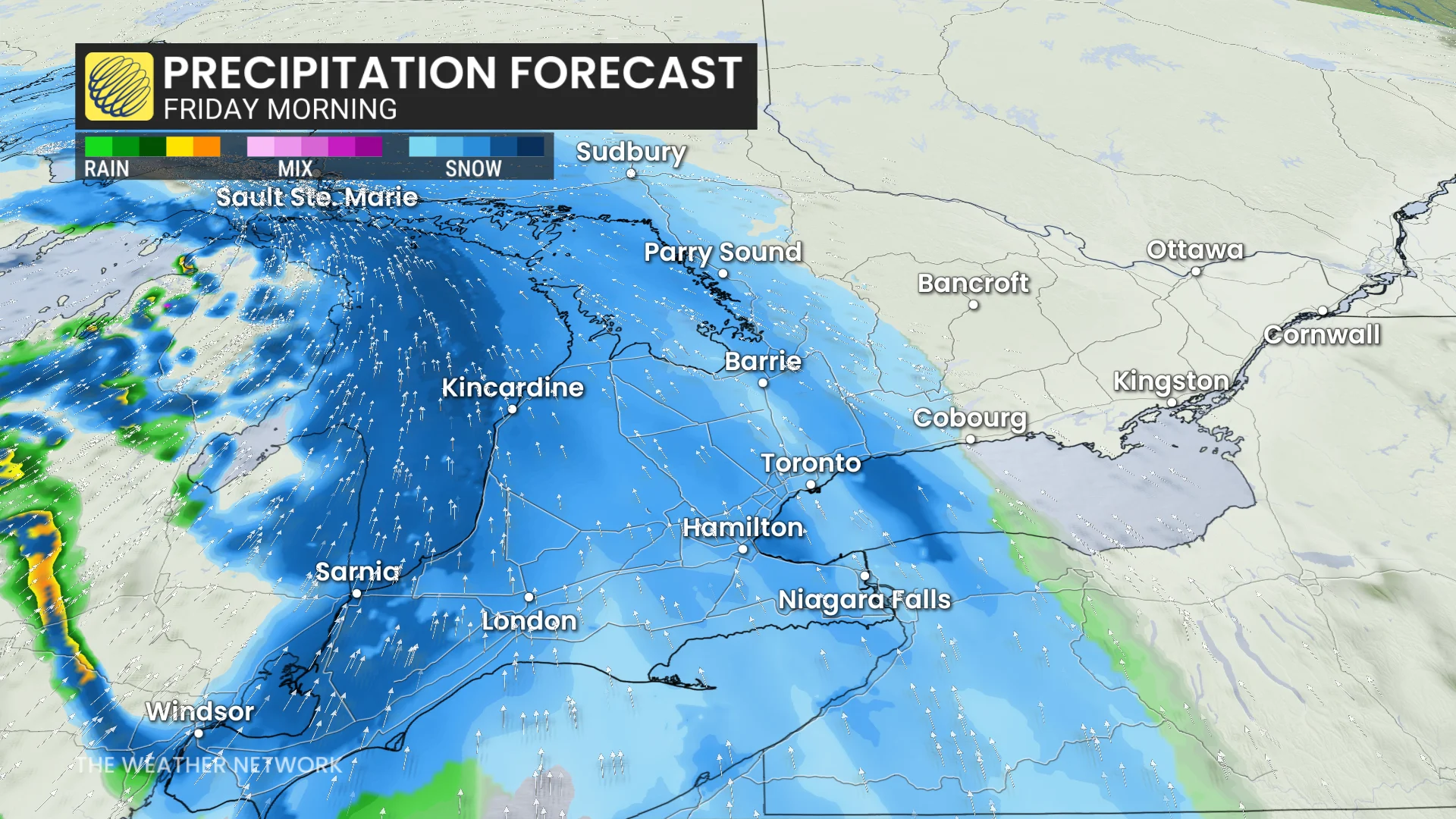 Baron - Ontario Friday morning snow - Mar 12