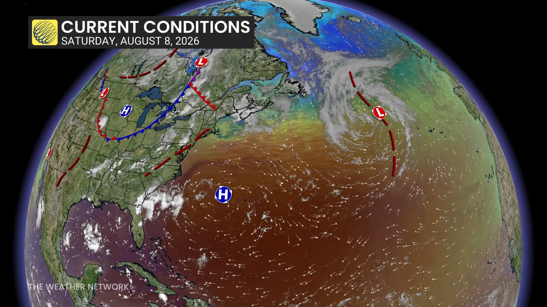 August 8 2026 Satellite SSTs