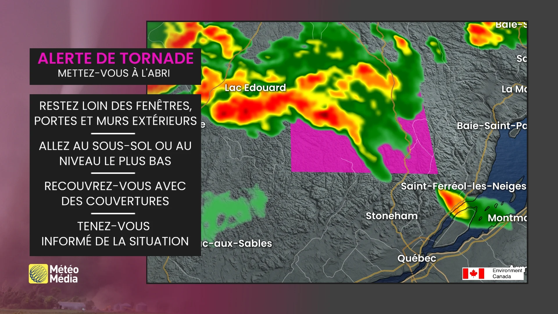ALERTE DE TORNADE 19 H