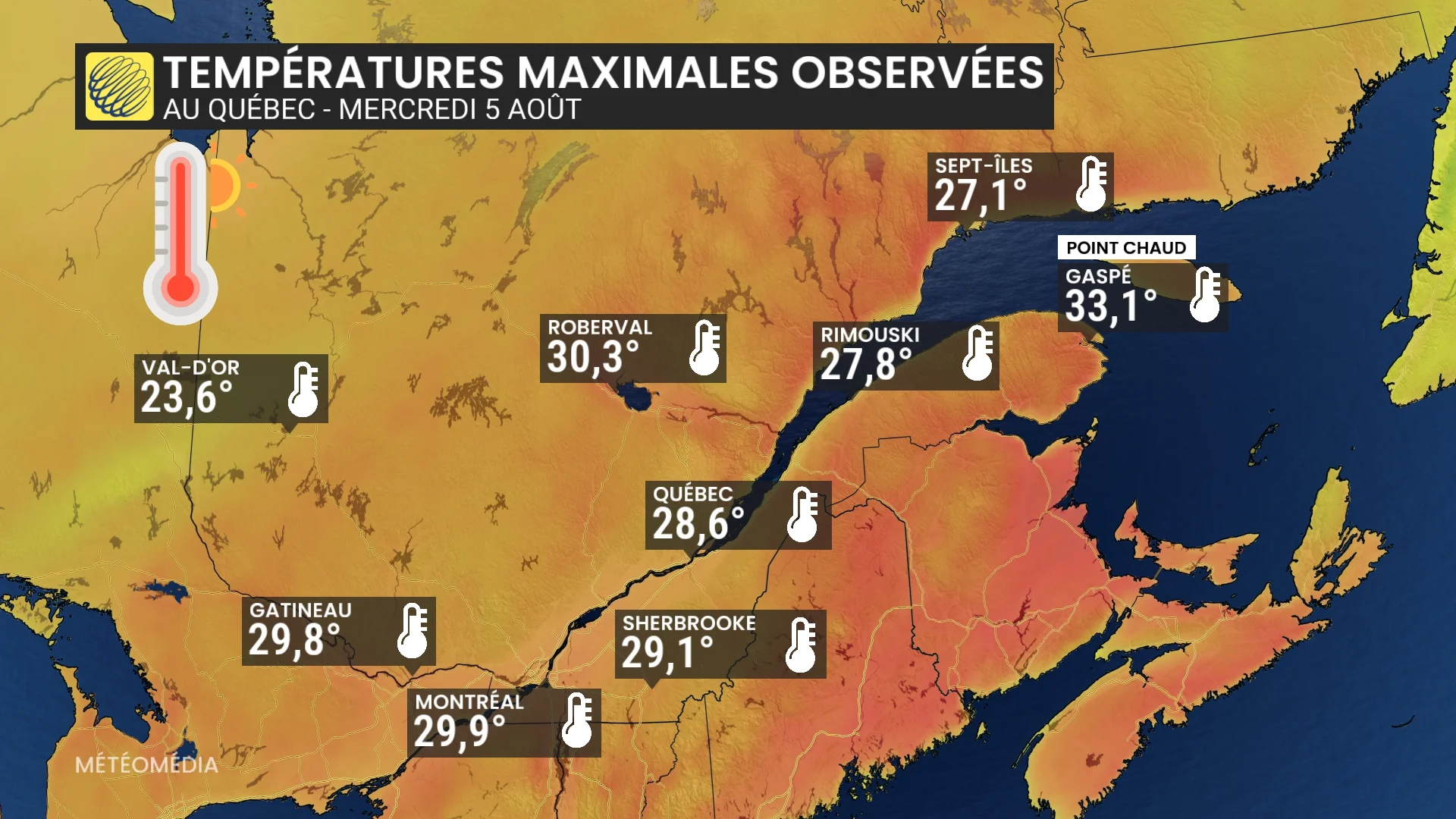 Chaleur exceptionnelle : un record vieux de 36 ans tombe au Québec