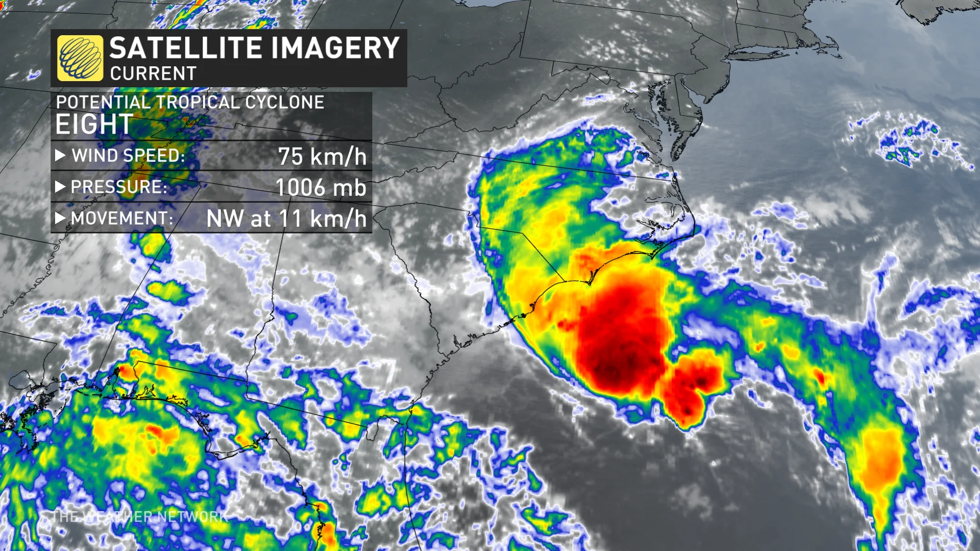 Potential Tropical Cyclone Eight Sunday PM