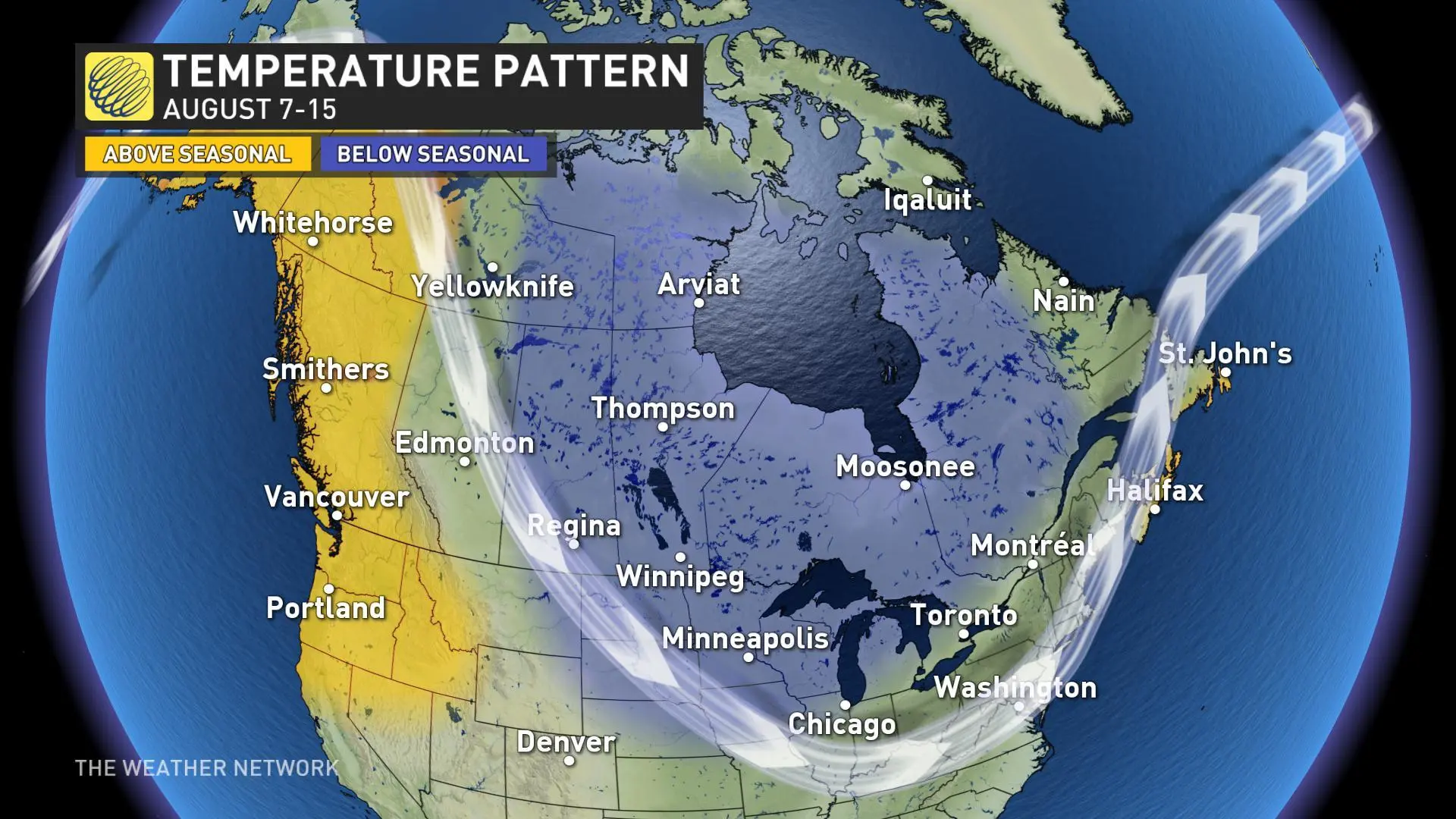 Big pattern change sends millions into cooler territory for early August