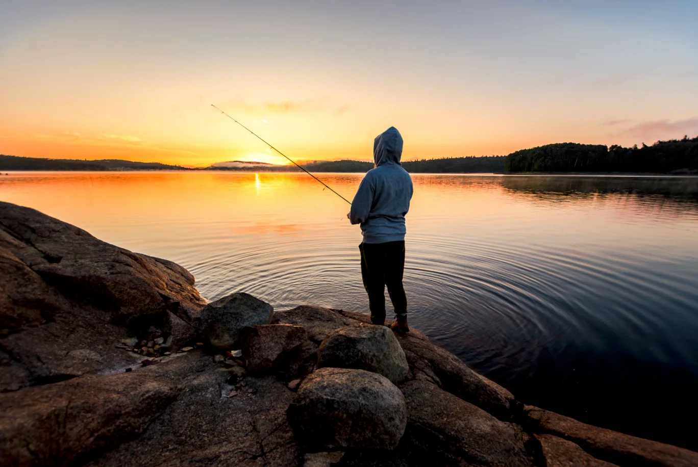 No re-use: Find peace on the lake as you fish for your meal. (Credit: Tiina Keranen)